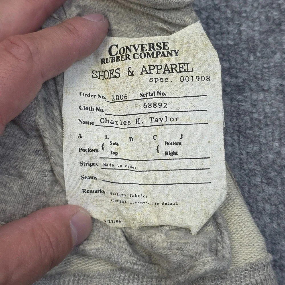 Converse x John Varvatos Zip Sweatshirt Jacket Men's Small Gray